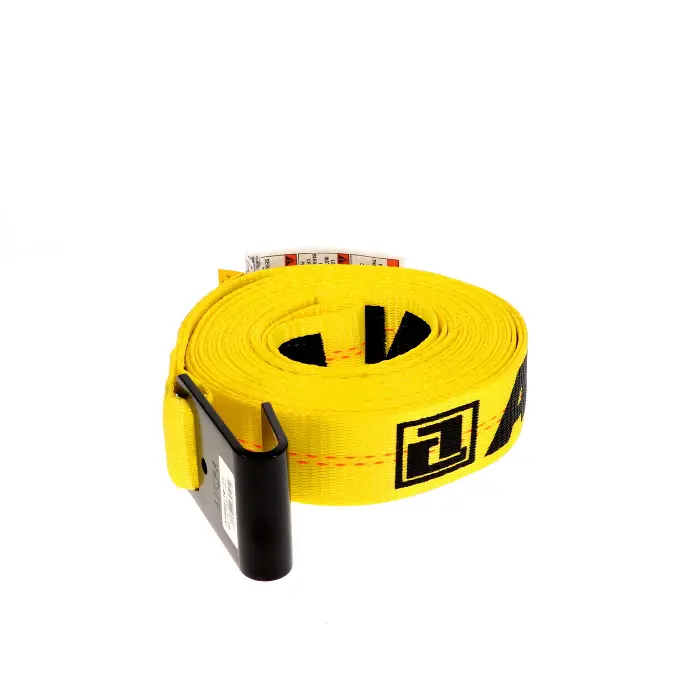 ANCRA 2" X 27' WINCH STRAP YELLOW W/FLAT HOOK - 41659-10-27