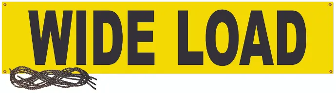 ANCRA BANNER WIDE/OVERSIZE LOAD WINYL W/BUNGELESS 18" X 84' - 50434...
