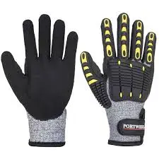 ANTI IMPACT CUT RESISTANT GLOVE GREY/BLACK XLARGE PORTWEST - A722G...