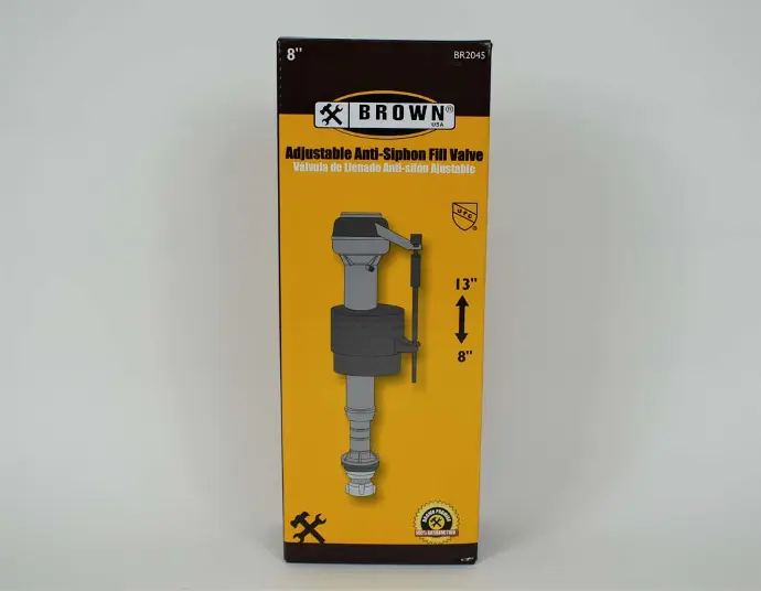 ANTI SIPHON FILL VALVE UPC 8"-13" ADJUST BROWN USA -BM2045