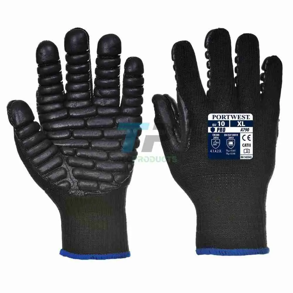 ANTI-VIBRATION GLOVE BLACK XLARGE PORTWEST -A790BKRXL