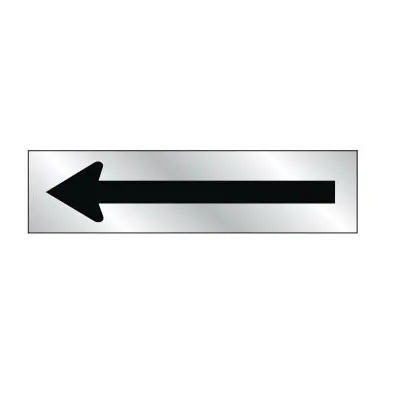 ARROW, SILVER BACKGROUND 2" X 8" SIGN HY-KO - 486