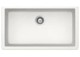 AS 607 NOBLE WHITE 33" X 18.5" X 9.5" GRANITE COMPOSITE KITCHEN SINK -  AS 607 NOBLE WHITE