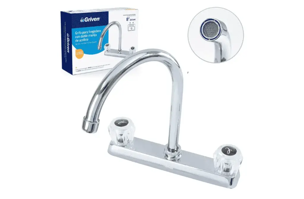 Acryilic Double Handle Kitch Faucet 8 inch A367-GF1416B