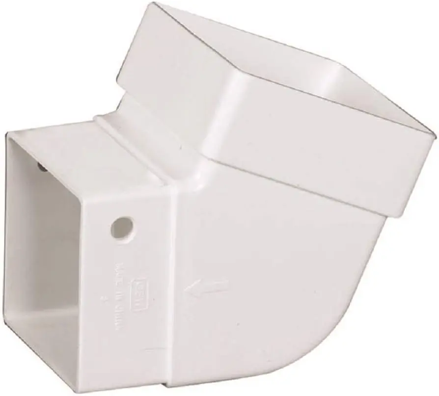 Amerimax Contemp Square Downspout Elbow White 2''