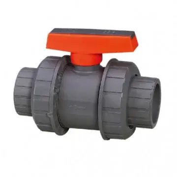 BALL VALVE 3/4" SINGLE UNION CEM ASTEM WHITE TECNOPLASTIC - 2412-007TP