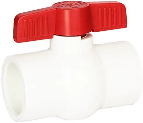 BALL VALVE QTA DOUBLE UNION 2" PVC EPMD/TPV WHITE CEM/ROS - QTA1020CSEW