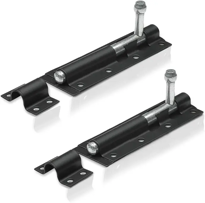 BARREL BOLT TOWER 8" BLACK RABO