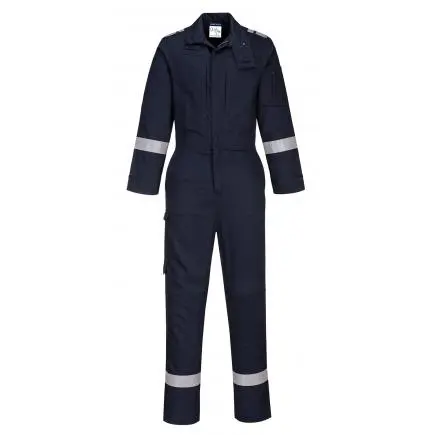 BIZFLAME PLUS STRETCH PANELLED NAVY  COVERALL LARGE PORTWEST - FR5...