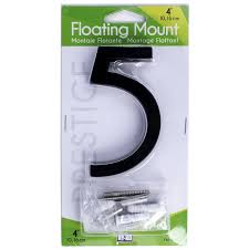 BLACK 4" PLASTIC HOUSE NUMBER 5 HY-KO - FM-4BK/5
