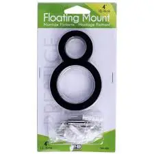 BLACK 4" PLASTIC HOUSE NUMBER 8 HY-KO - FM-4BK/8