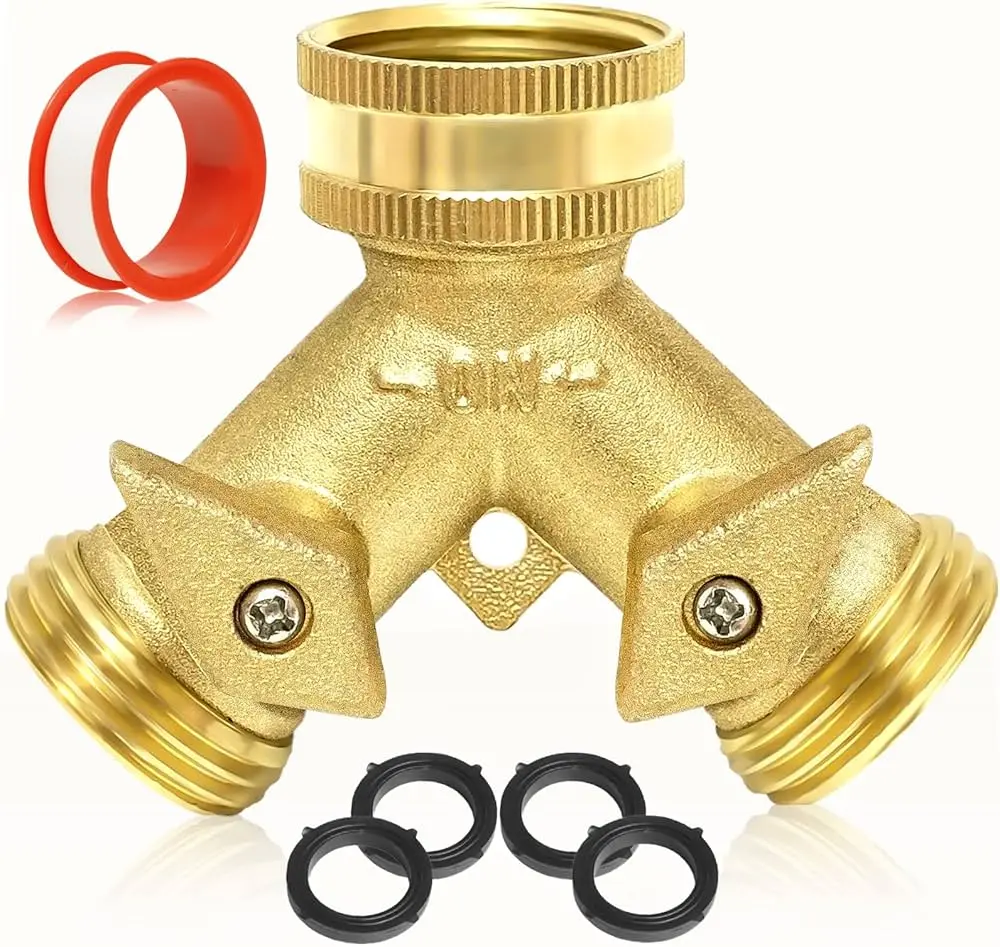 BRASS 2 WAY HOSE SPLITTER YST110-VEN 