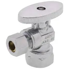 BRASS ANGLE VALVE 1/2 IPS X 3/8 - A3010