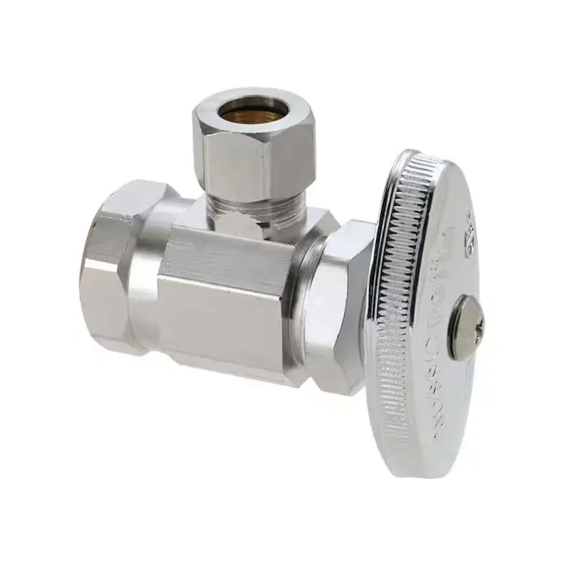 BRASS ANGLE VALVE 1/2 IPS X 3/8 - BMA3010