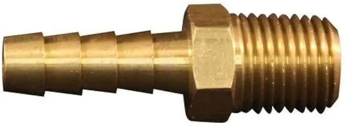 BRASS HOSE END 1/2" HOSE 1/2" NPT - 604-1MIL