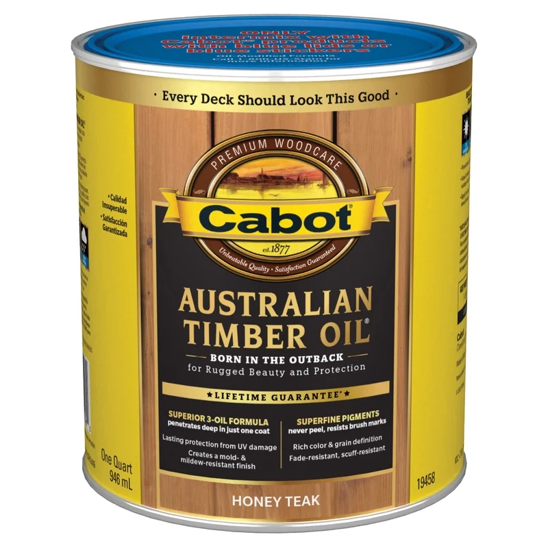 CABOT AUSTRALIAN TIMBER OIL EXTERIOR HONEY TEAK QUART - 140.0019458