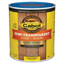 CABOT DECK AND SIDING STAIN NEUTRAL BASE SEMI TRANSPARENT QUART