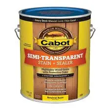 CABOT SEMI-TRANSPARENT TINTABLE NEUTRAL BASE OIL-BASED STAIN AND SEAL