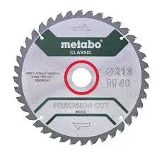 CIRCULAR SAW BLADE HW/CT 216 X 30 40WZ 5 METABO - 628060000
