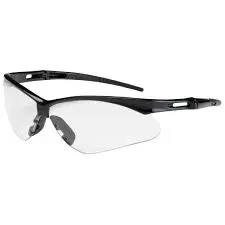 SAFETY GLASSES CLEAR LENS W/BLACK FRAME - P-75C