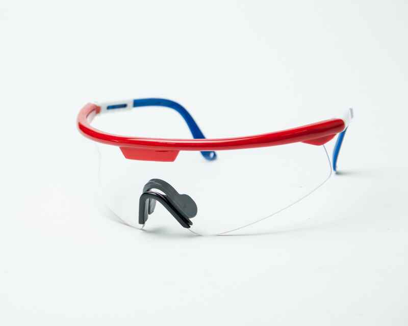 CLEAR SAFTEY GLASSES (BLUE/RED) - SB-764 