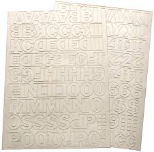 DIE-CUT WHITE VINYL LETTER & NUMBERS 1" HY-KO - 30013