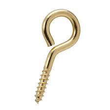 DIESEL TOOLS SCREW EYE BRASS PLATED PVC# 8 - DT13-SE008