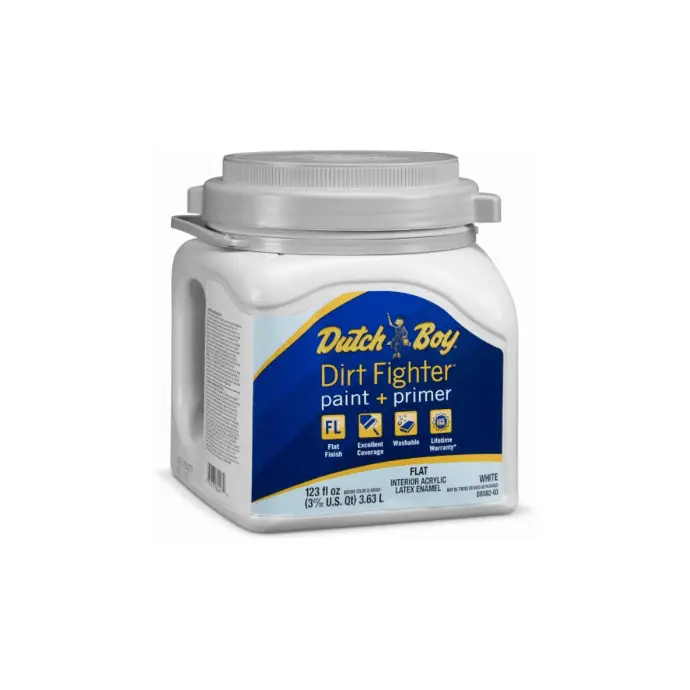DUTCHBOY DIRT FIGHTER EXTERIOR ACRYLIC LATEX PAINT SATIN ULTRA WHITE 1.DB51807-16 1GAL