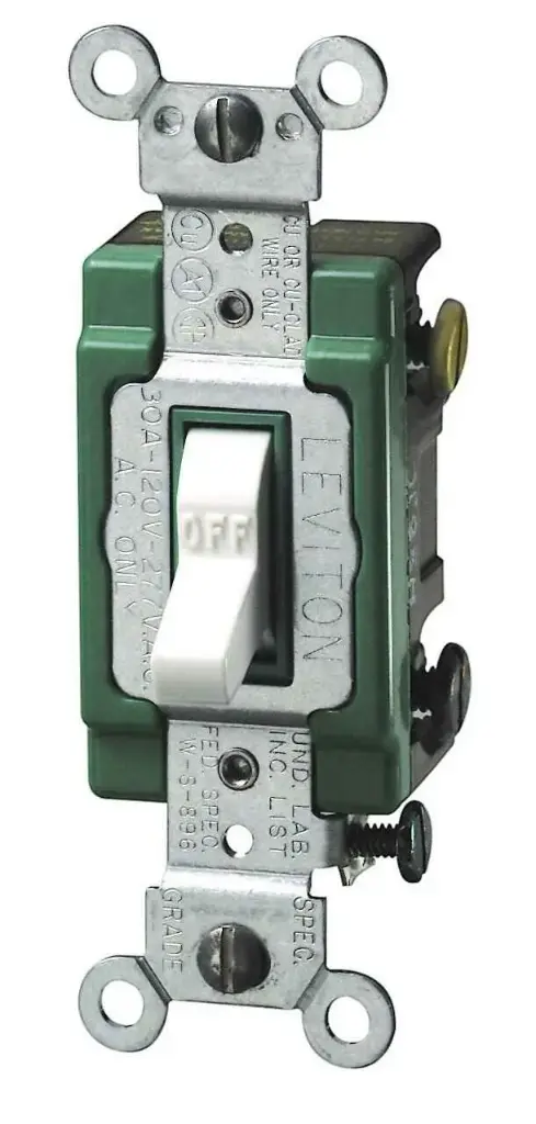 Double Pole Ivory Switch 30A, 120-277V - 3032-21
