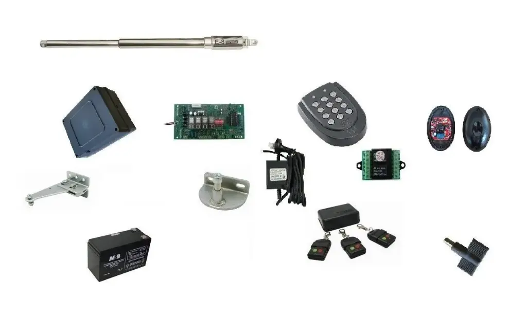 E8 400MM PACKAGE SET STAINLESS AUTOMATIC GATE OPENER WITH KEYPAD SAFETY IR BEAMS