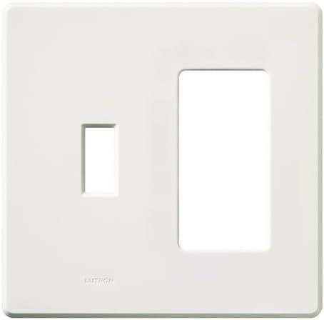2-GANG EATON COMBINATION WALL PLATE WHITE DECORA & TOGGLE - 2153W-BOX