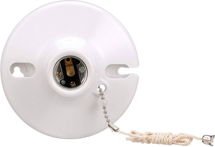 EATON PLASTIC LAMPHOLDER, PULL CHAIN - S759W-CD-SP