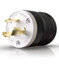 EATON MALE PLUG CONNECTOR 20AMP 250V 3WIRE BLACK/WHITE - L620P