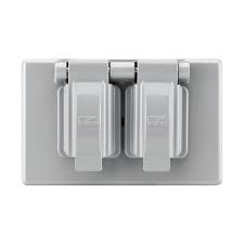 EATON WEATHERPROOF OUTLET COVER RECTANGULAR 4-9/16 GRAY - S1962