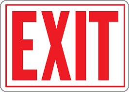 EXIT SIGN WHITE ALUM 10" X 14" HY-KO - SS-2W