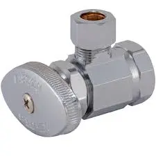 EZ-FLO ANGLE VALVE CHROMED BRASS BODY - 04322LF