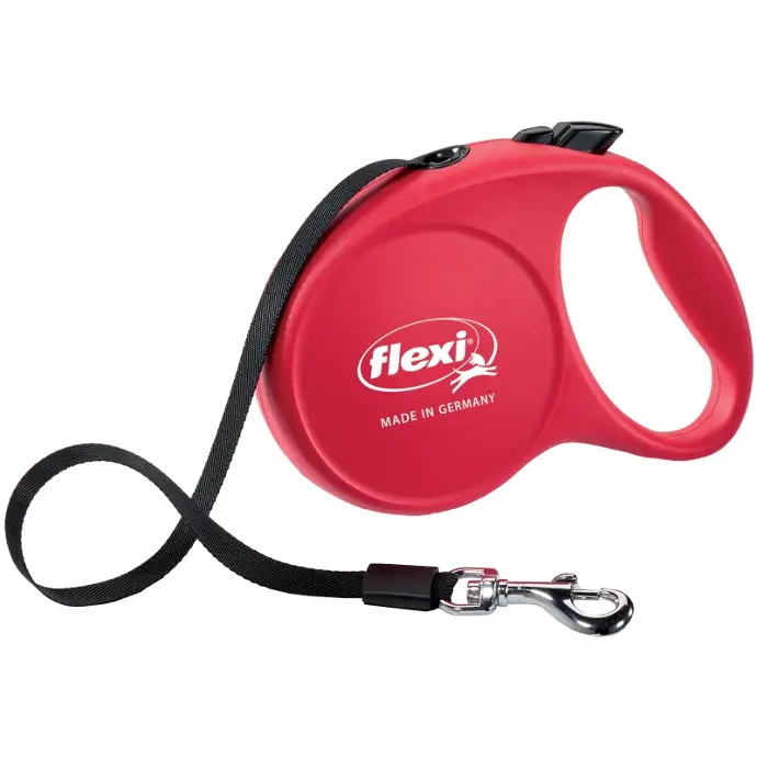 FLEXI FUN RETRACTABLE M DOG LEASH RED 16FT - FUN-M-RD