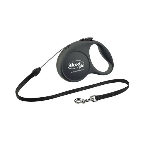 FLEXI FUN RETRACTABLE MED DOG LEASH BLACK - FUN-MBOX