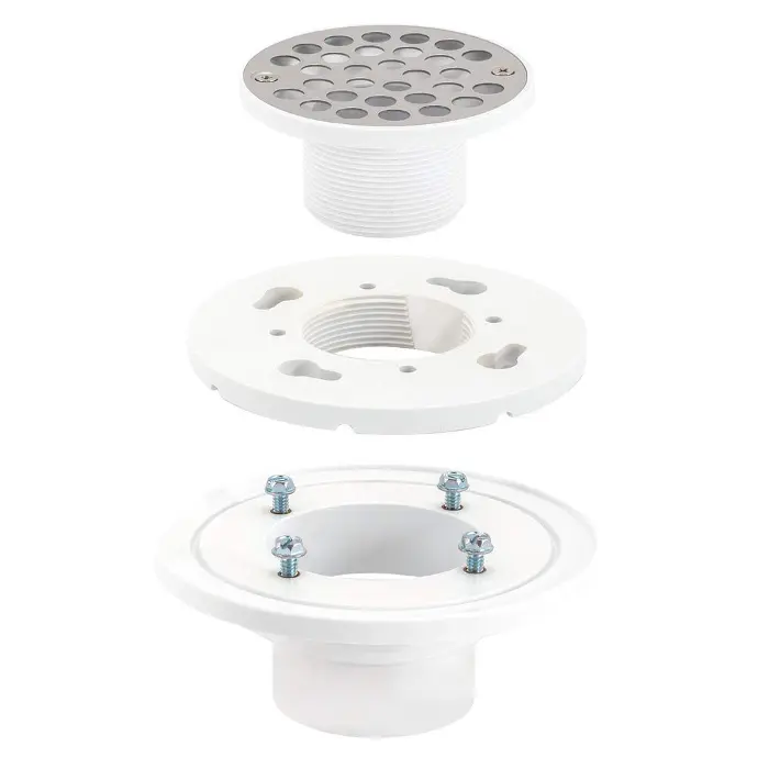 FLOOR/SHOWER DRAIN PVC LOW PROFILE BLT FITS 2" or 3" PIPE - 15301