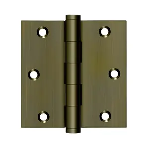 FR212 SOLID STEEL HINGE 3.0" X 3.0" X 2.0MM BRASS PLATED