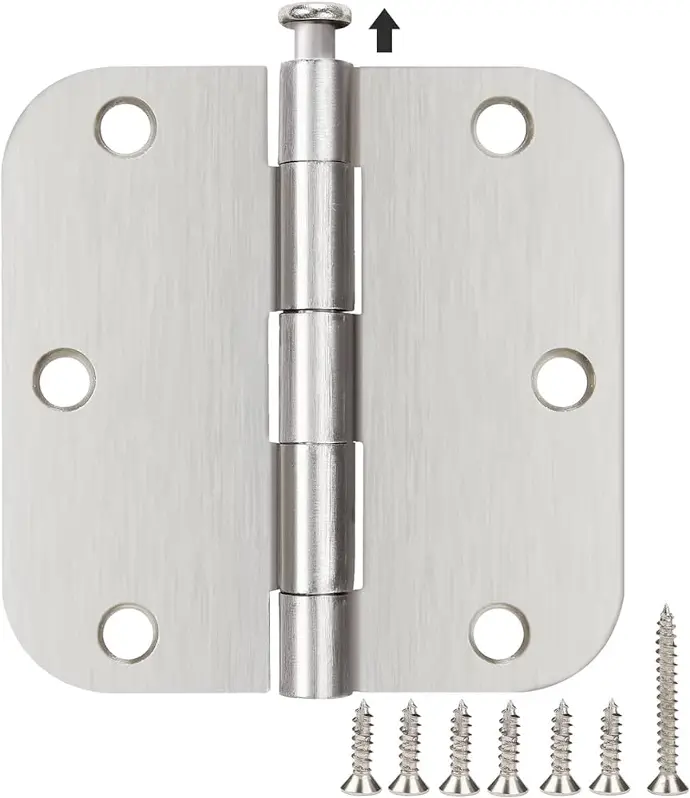 FR215 SOLID STEEL HINGE 3.5" X 3.5" X  2.2MM SATIN NICKEL