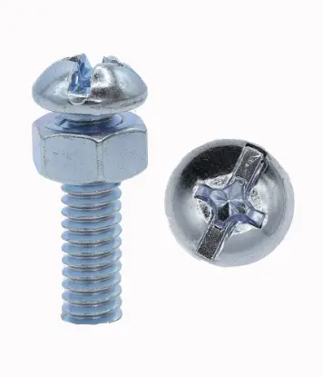 GALVANIZED PAN HEAD PHILIP STOVE BOLT 5/32" X 1-1/2" WITH NUT - EACH