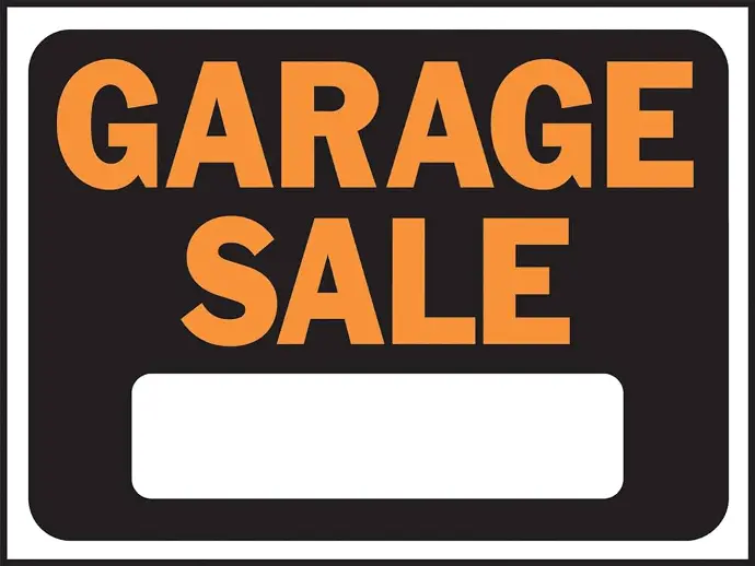 GARAGE SALE SIGN 9" x 12" HY-KO - 3023