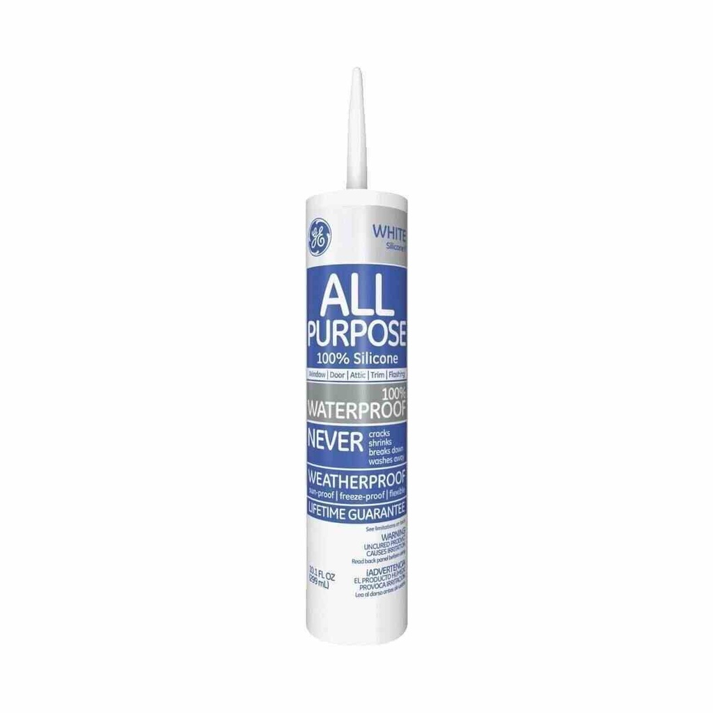 GE SILICONE 100% WHITE 10.1OZ - GE112A
