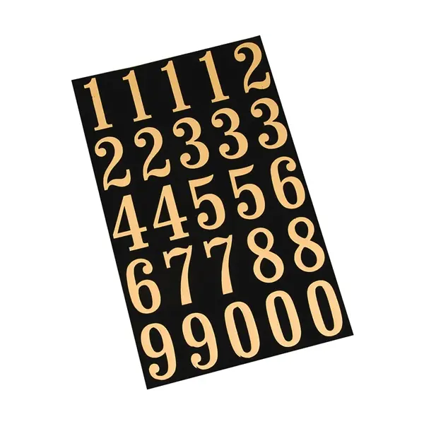 GOLD EMBOSSED ON BLACK NUMBER 3" SET HY-KO - MM-5N