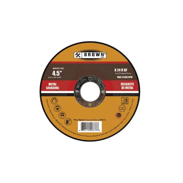 GRINDING DISC 4-1/2" x 1/4" x 5/8-11 BROWN USA - BRMG1005
