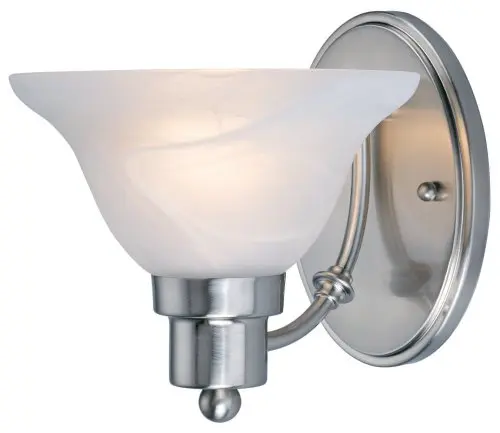 HARDWARE HOUSE 7-1/4" X 7-3/4" BATH/WALL LIGHTING FIXTURE BRUSHED NICKEL - 544460