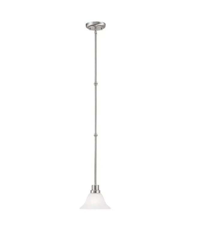 HARDWARE HOUSE BRISTOL 7-1/4" X 44" CEILING LIGHT FIXURE PENDANT BRUSHED NICKEL - 544668