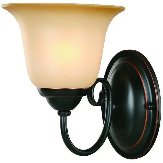 HARDWARE HOUSE ESEX 1-LIGHT WALL-BATH LIGHT FIXTURE CLASSIC BRONZE - 163675