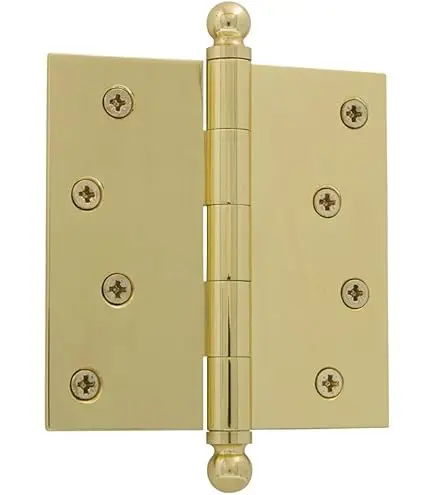 HERMEX TRUPER - 4" BRIGHT BRASS HINGE  - EACH